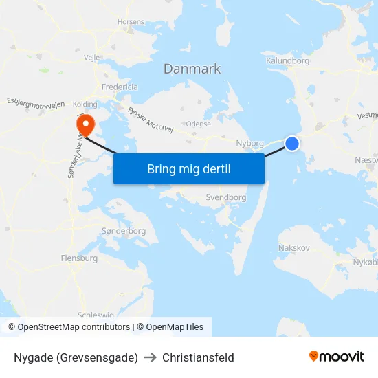 Nygade (Grevsensgade) to Christiansfeld map