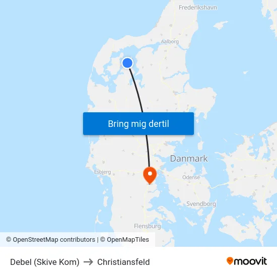 Debel (Skive Kom) to Christiansfeld map
