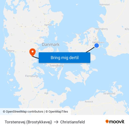 Torstensvej (Brostykkevej) to Christiansfeld map