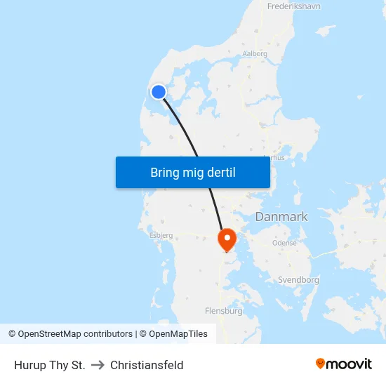 Hurup Thy St. to Christiansfeld map