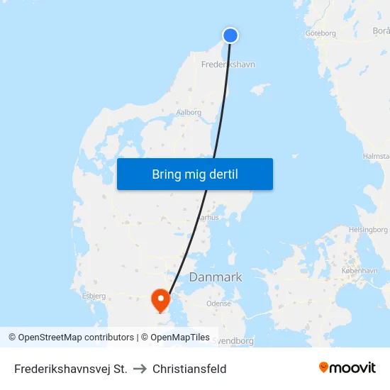 Frederikshavnsvej St. to Christiansfeld map