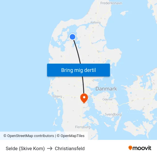 Selde (Skive Kom) to Christiansfeld map