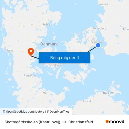 Skottegårdsskolen (Kastrupvej) to Christiansfeld map