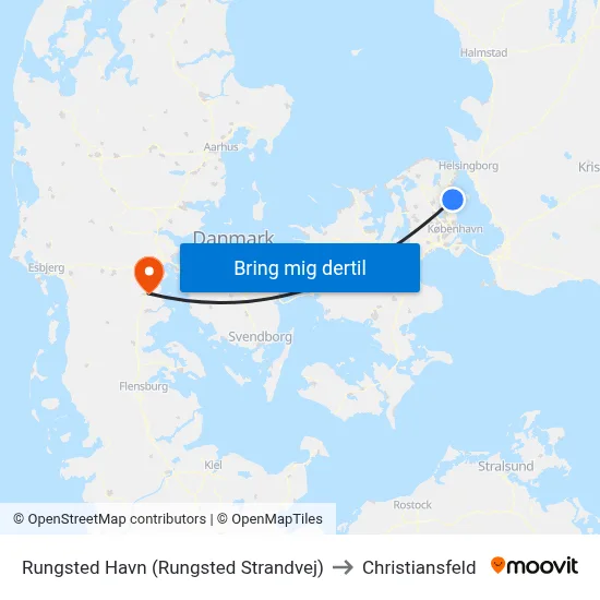 Rungsted Havn (Rungsted Strandvej) to Christiansfeld map