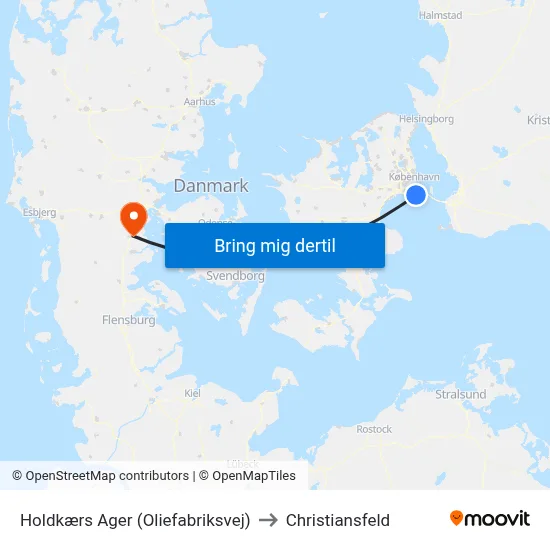 Holdkærs Ager (Oliefabriksvej) to Christiansfeld map