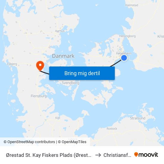 Ørestad St. Kay Fiskers Plads (Ørestad St.) to Christiansfeld map