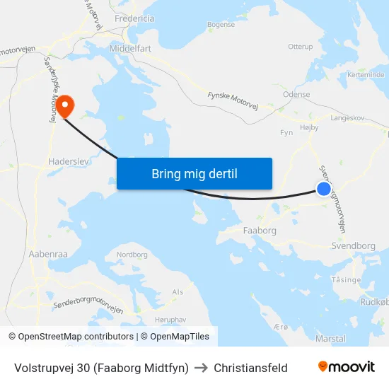 Volstrupvej 30 (Faaborg Midtfyn) to Christiansfeld map
