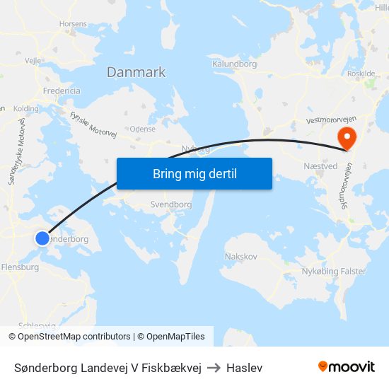 Sønderborg Landevej V Fiskbækvej to Haslev map