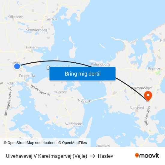 Ulvehavevej V Karetmagervej (Vejle) to Haslev map