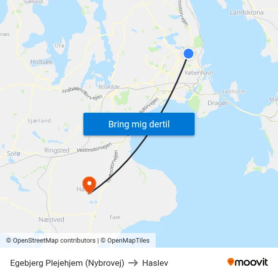 Egebjerg Plejehjem (Nybrovej) to Haslev map