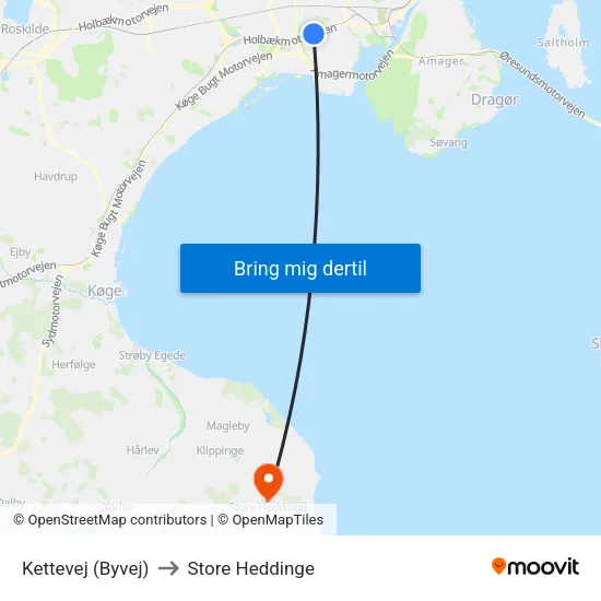 Kettevej (Byvej) to Store Heddinge map