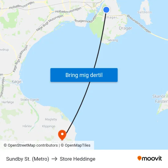 Sundby St. (Metro) to Store Heddinge map