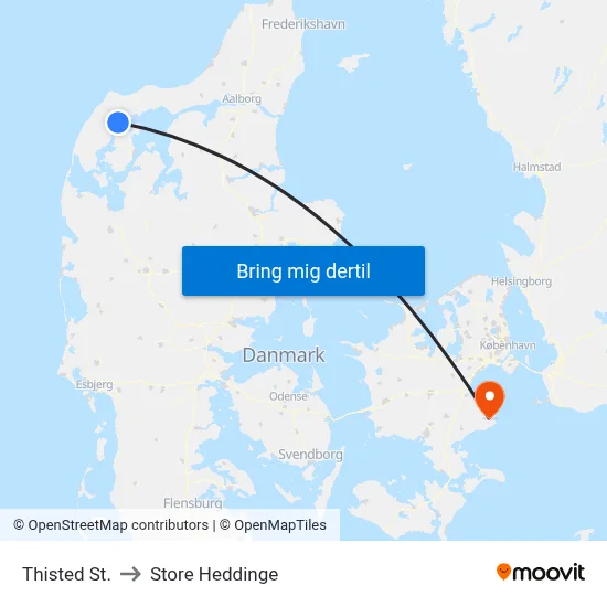 Thisted St. to Store Heddinge map