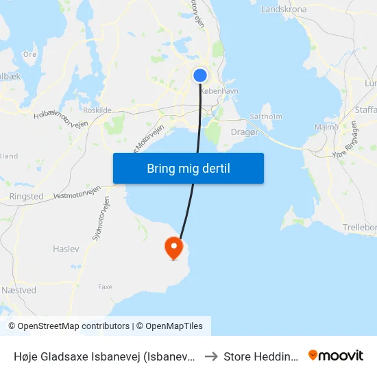 Høje Gladsaxe Isbanevej (Isbanevej) to Store Heddinge map