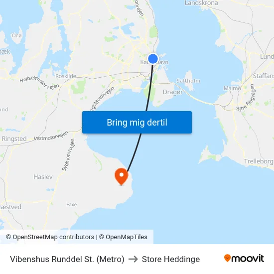 Vibenshus Runddel St. (Metro) to Store Heddinge map