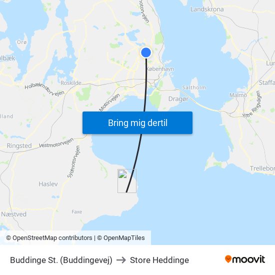 Buddinge St. (Buddingevej) to Store Heddinge map