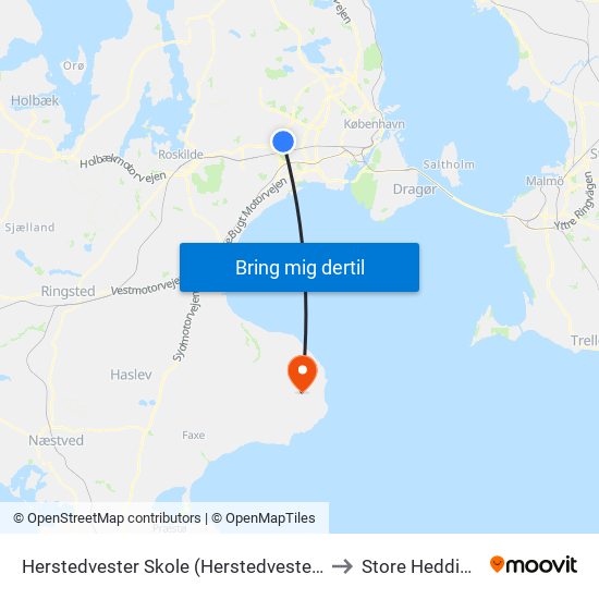 Herstedvester Skole (Herstedvestervej) to Store Heddinge map