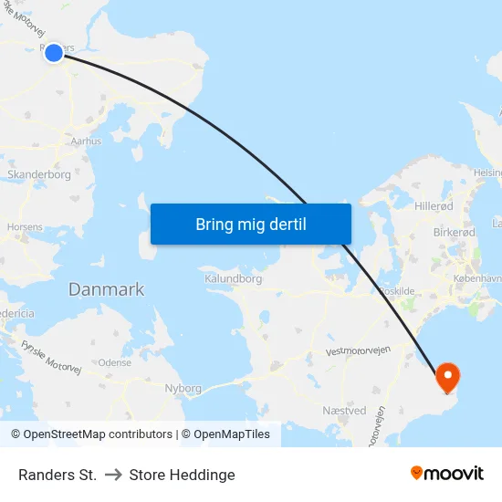 Randers St. to Store Heddinge map