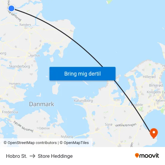 Hobro St. to Store Heddinge map