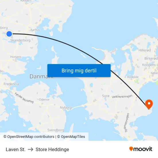 Laven St. to Store Heddinge map