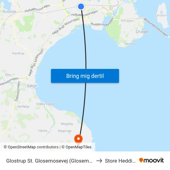 Glostrup St. Glosemosevej (Glosemosevej) to Store Heddinge map