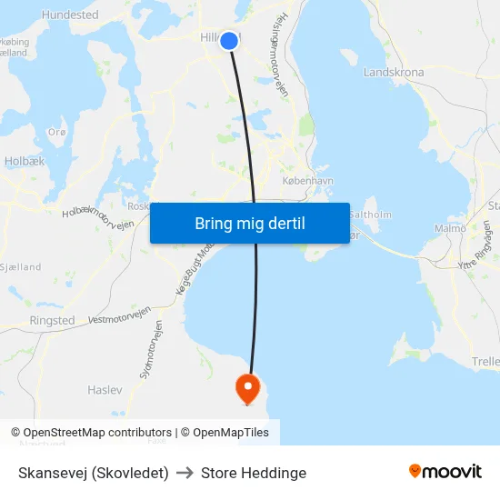 Skansevej (Skovledet) to Store Heddinge map