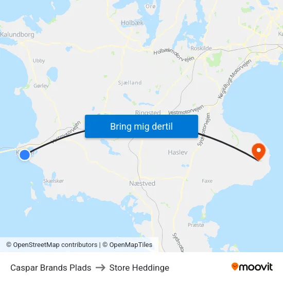 Caspar Brands Plads to Store Heddinge map
