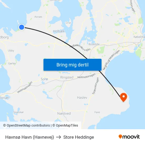 Havnsø Havn (Havnevej) to Store Heddinge map