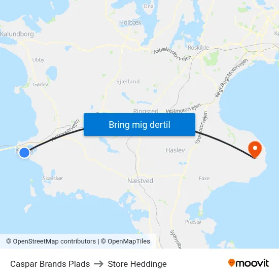 Caspar Brands Plads to Store Heddinge map