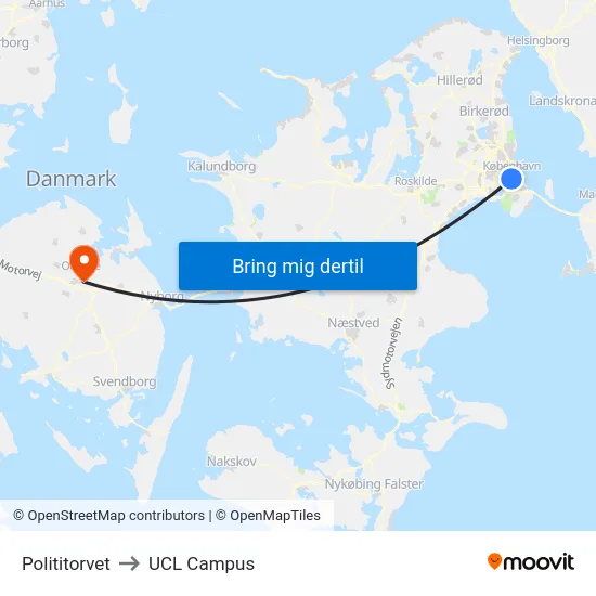 Polititorvet to UCL Campus map