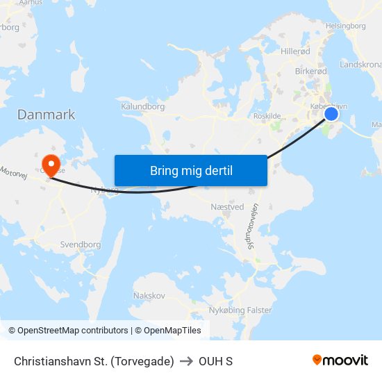 Christianshavn St. (Torvegade) to OUH S map