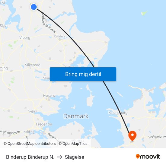 Binderup Binderup N. to Slagelse map