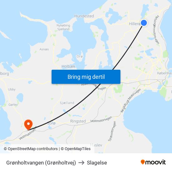 Grønholtvangen (Grønholtvej) to Slagelse map