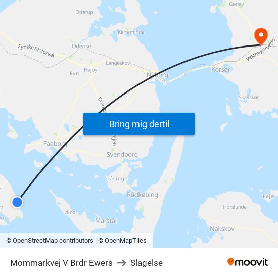 Mommarkvej V Brdr Ewers to Slagelse map