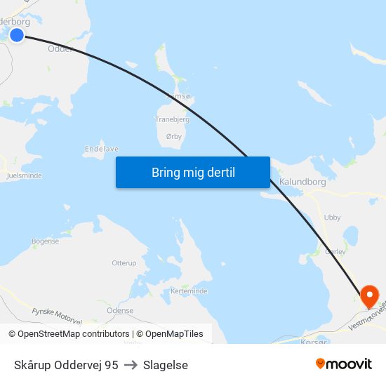 Skårup Oddervej 95 to Slagelse map