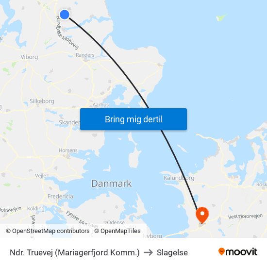 Ndr. Truevej (Mariagerfjord Komm.) to Slagelse map