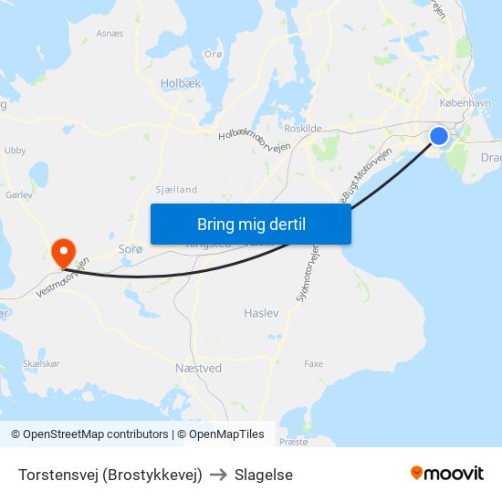 Torstensvej (Brostykkevej) to Slagelse map