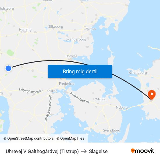 Uhrevej V Galthogårdvej (Tistrup) to Slagelse map