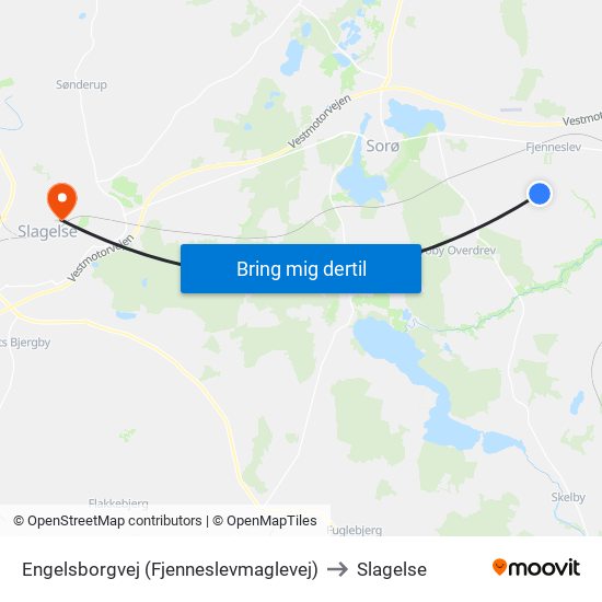 Engelsborgvej (Fjenneslevmaglevej) to Slagelse map