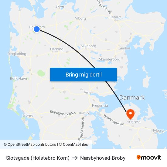 Slotsgade (Holstebro Kom) to Næsbyhoved-Broby map