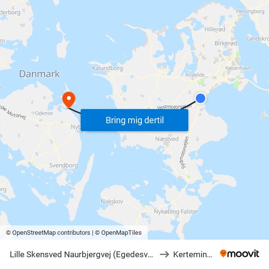 Lille Skensved Naurbjergvej (Egedesvej) to Kerteminde map