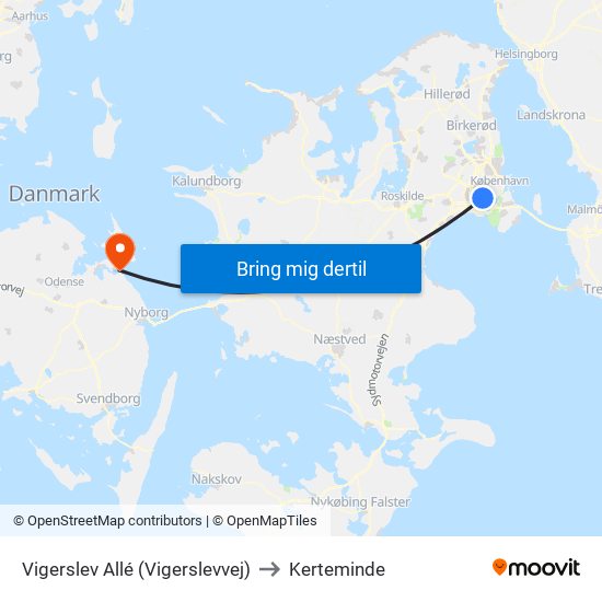 Vigerslev Allé (Vigerslevvej) to Kerteminde map