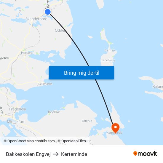 Bakkeskolen Engvej to Kerteminde map