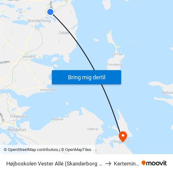 Højboskolen Vester Allé (Skanderborg Kom) to Kerteminde map