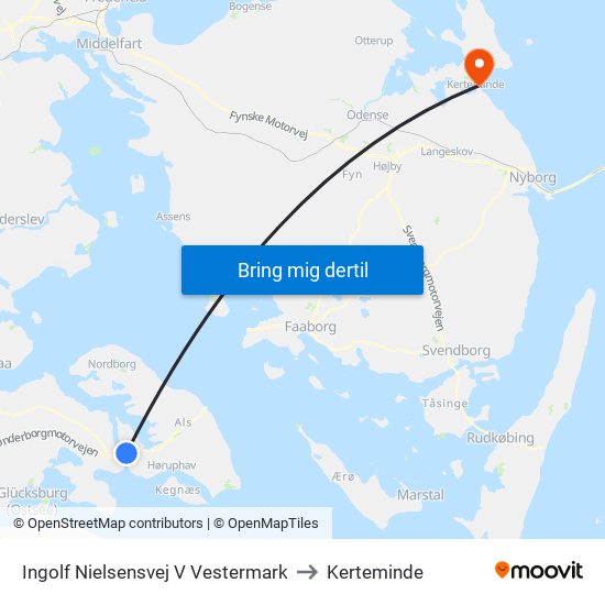 Ingolf Nielsensvej V Vestermark to Kerteminde map