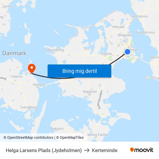 Helga Larsens Plads (Jydeholmen) to Kerteminde map