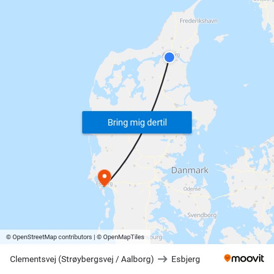 Clementsvej (Strøybergsvej / Aalborg) to Esbjerg map