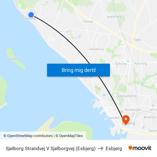 Sjelborg Strandvej V Sjelborgvej (Esbjerg) to Esbjerg map