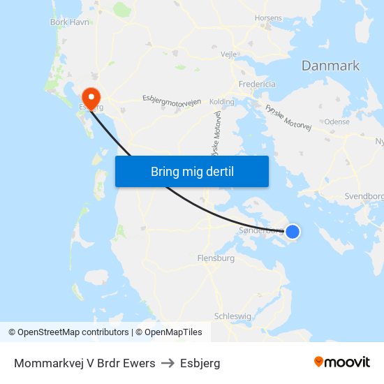 Mommarkvej V Brdr Ewers to Esbjerg map