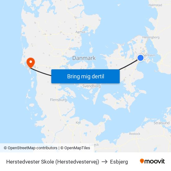 Herstedvester Skole (Herstedvestervej) to Esbjerg map
